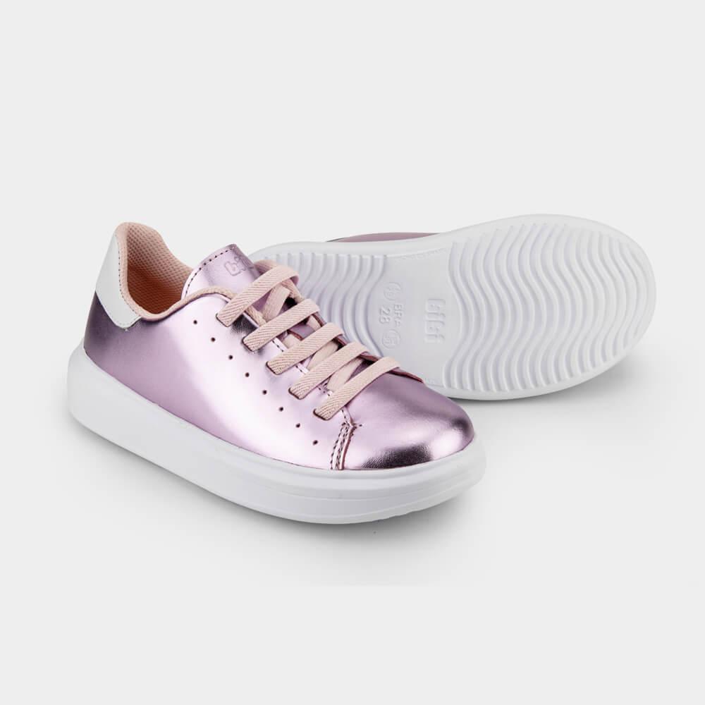 Tênis Infantil Bibi Glam Rosa Metalizado - 3