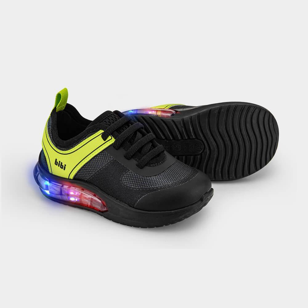 Tênis Infantil de Luz Bibi Space Wave 3.0 Preto e Amarelo - 2