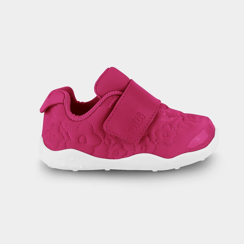 Tênis Infantil Bibi Fisioflex Originals Rosa com Florzinhas - 1