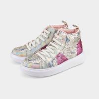 Abotinado Infantil Bibi Glam Branco Com Rosa - 2