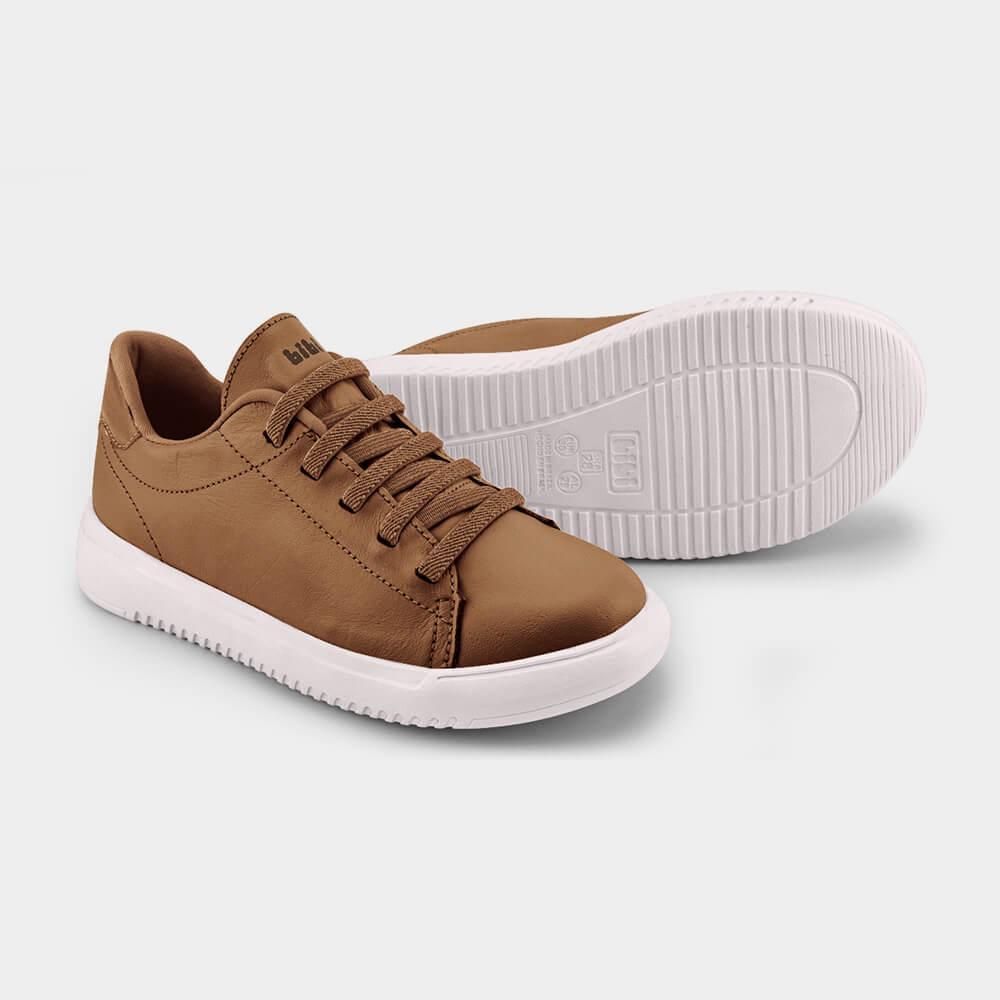 Sapatênis Infantil Bibi New Way Marrom de Couro - 3