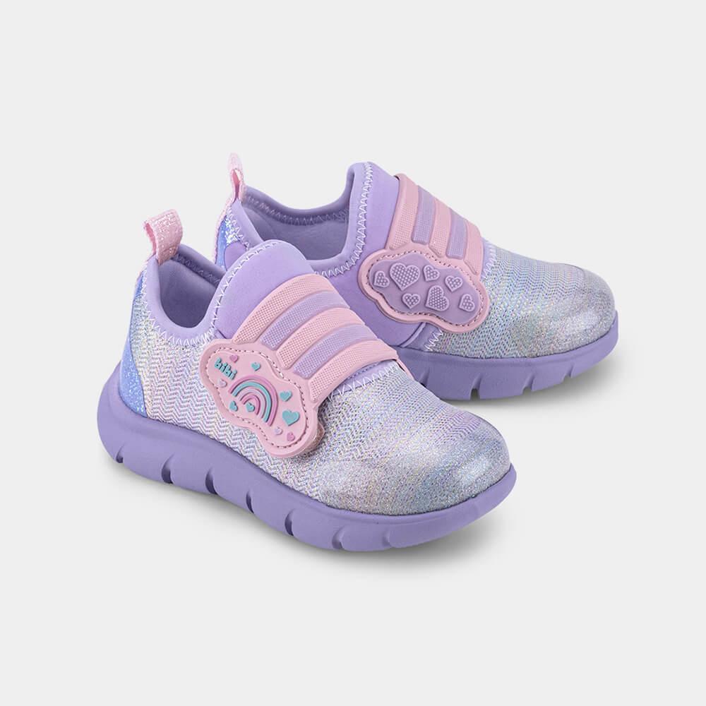 Tênis Infantil Bibi Energy Baby 2.0 Lilás de Arco Íris - 2
