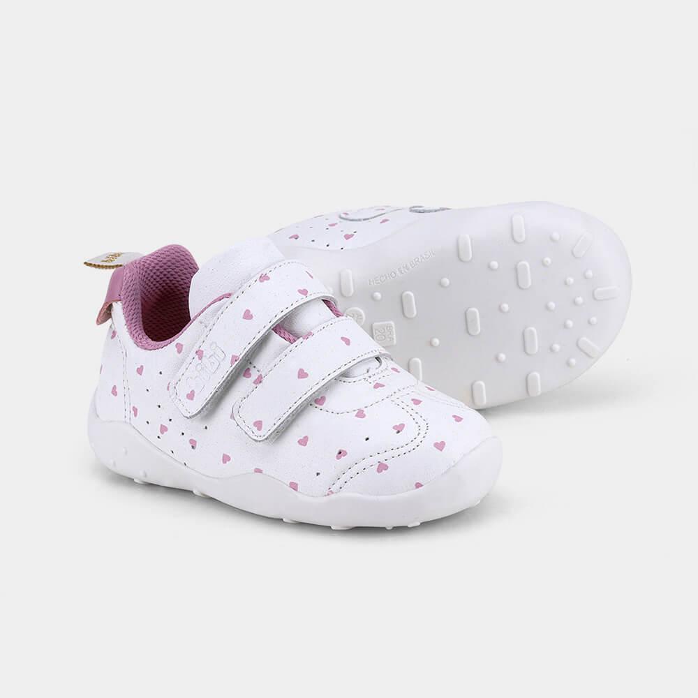 Tênis Infantil Bibi Fisioflex Originals Rosa de Coração - 4