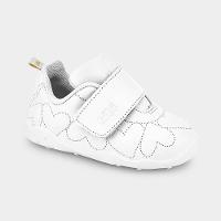 Tênis Infantil Bibi Fisioflex Originals Branco com Corações - 1