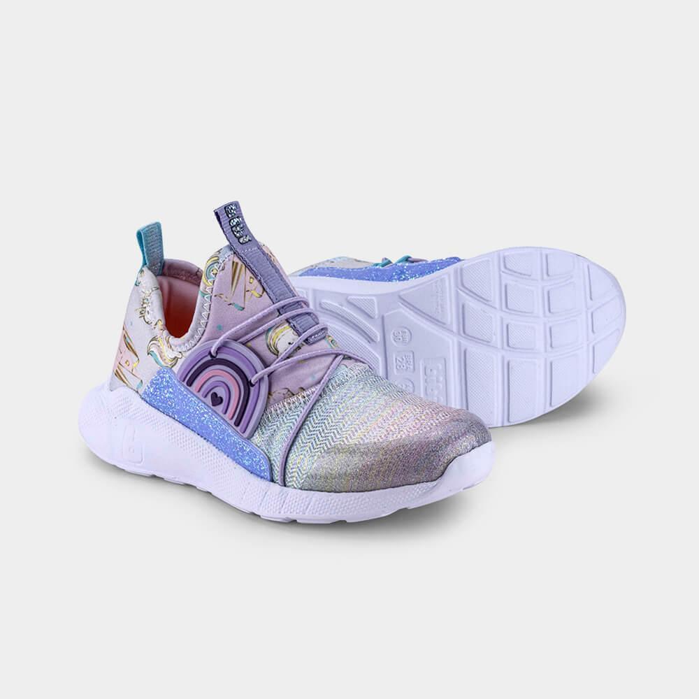 Tênis Infantil Bibi Evolution II Lilás com Unicórnio - 4