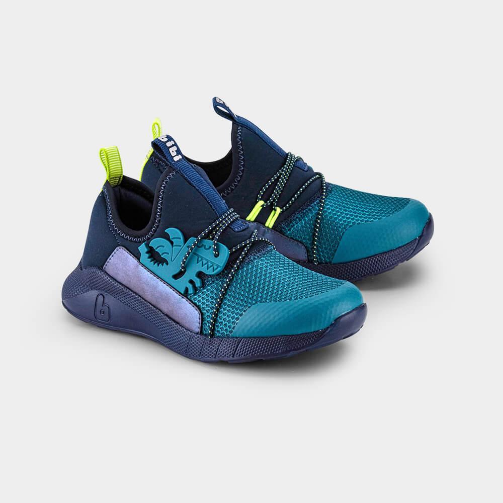 Tênis Infantil Bibi Evolution II Azul com Dragossauro - 2