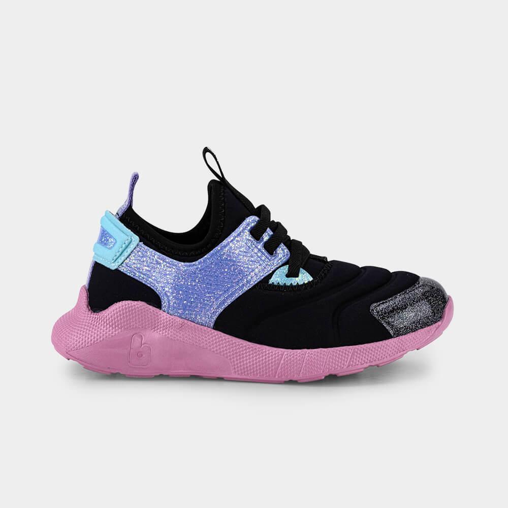 Tênis Infantil Bibi Evolution II Preto e Rosa - 1