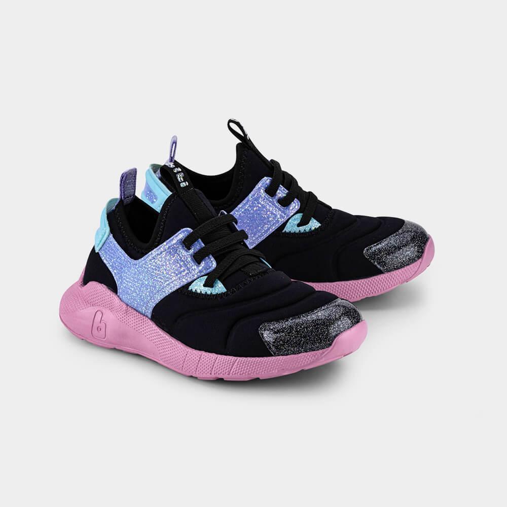 Tênis Infantil Bibi Evolution II Preto e Rosa - 2