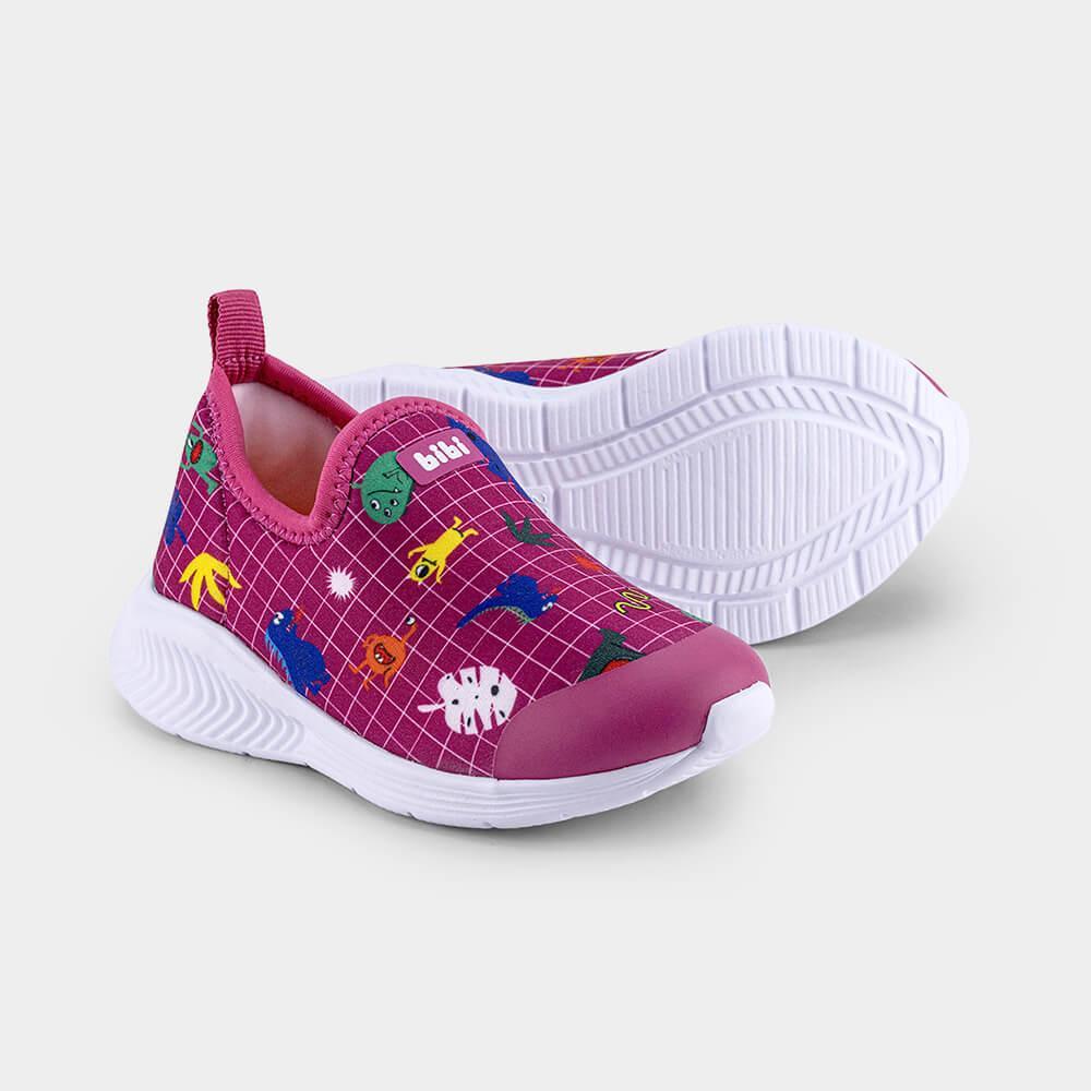 Tênis Infantil Bibi Fly Baby II Rosa Pink Estampa Monsters - 4