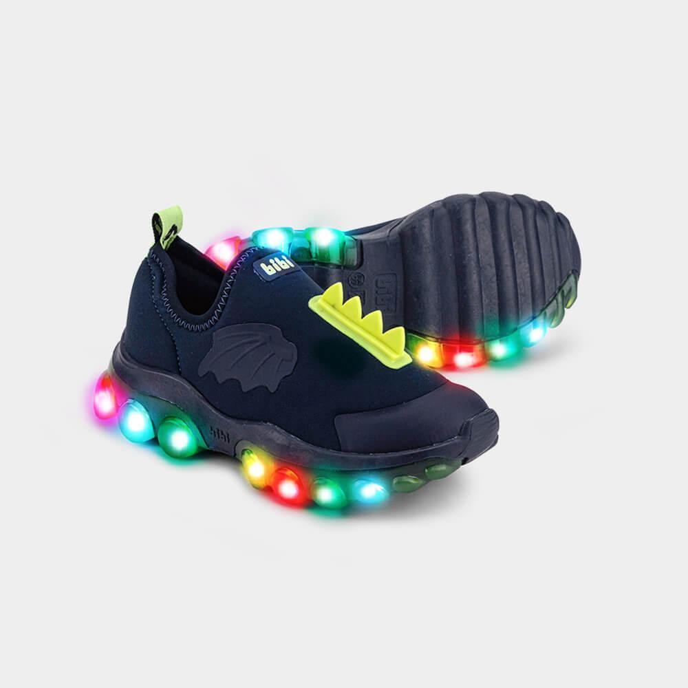 Tênis Infantil de Luz Bibi Roller Celebration 2.0 Azul de Dragossauro - 4