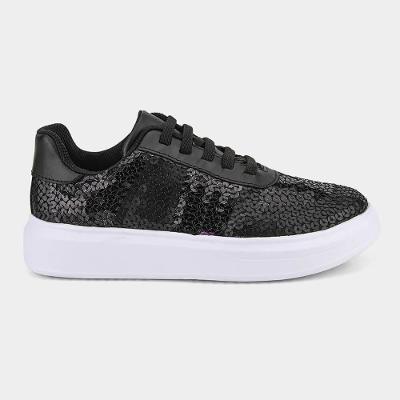 Tênis Infantil Bibi Glam Preto com Brilho