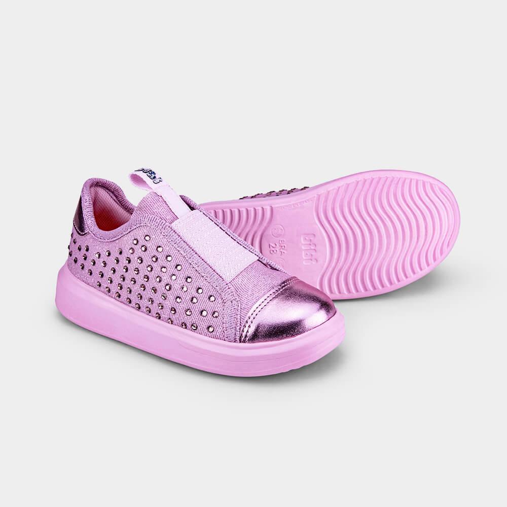 Tênis Infantil Bibi Glam Rosa com Brilho - 4