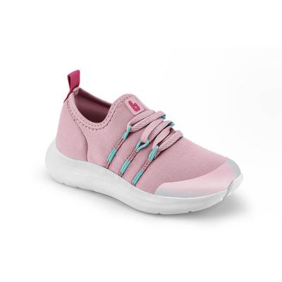 Tênis Infantil Feminino Rosa Quartzo Liso com Elástico Bibi Action
