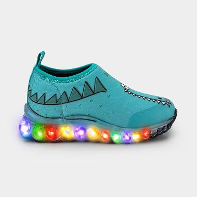 Tênis Infantil de Luz Bibi Roller Celebration Verde Slime com Jacaré