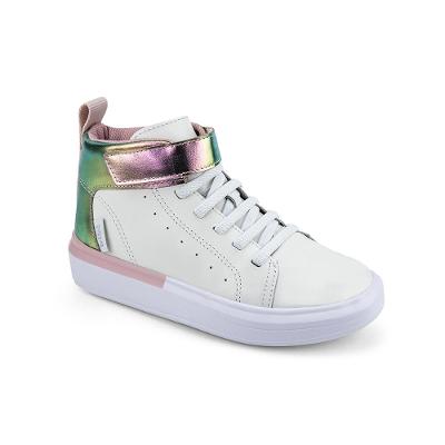 Tênis Abotinado Infantil Bibi Couro Branco Glam 1109218