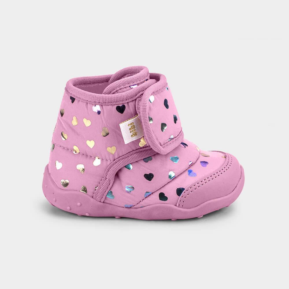 Abotinado Infantil Bibi Fisioflex Originals Drop Rosa - 1