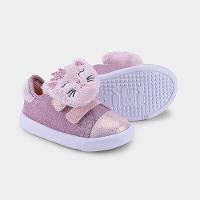 Tênis Infantil Bibi Agility Mini II Rosa com Gatinho Pelúcia - 4