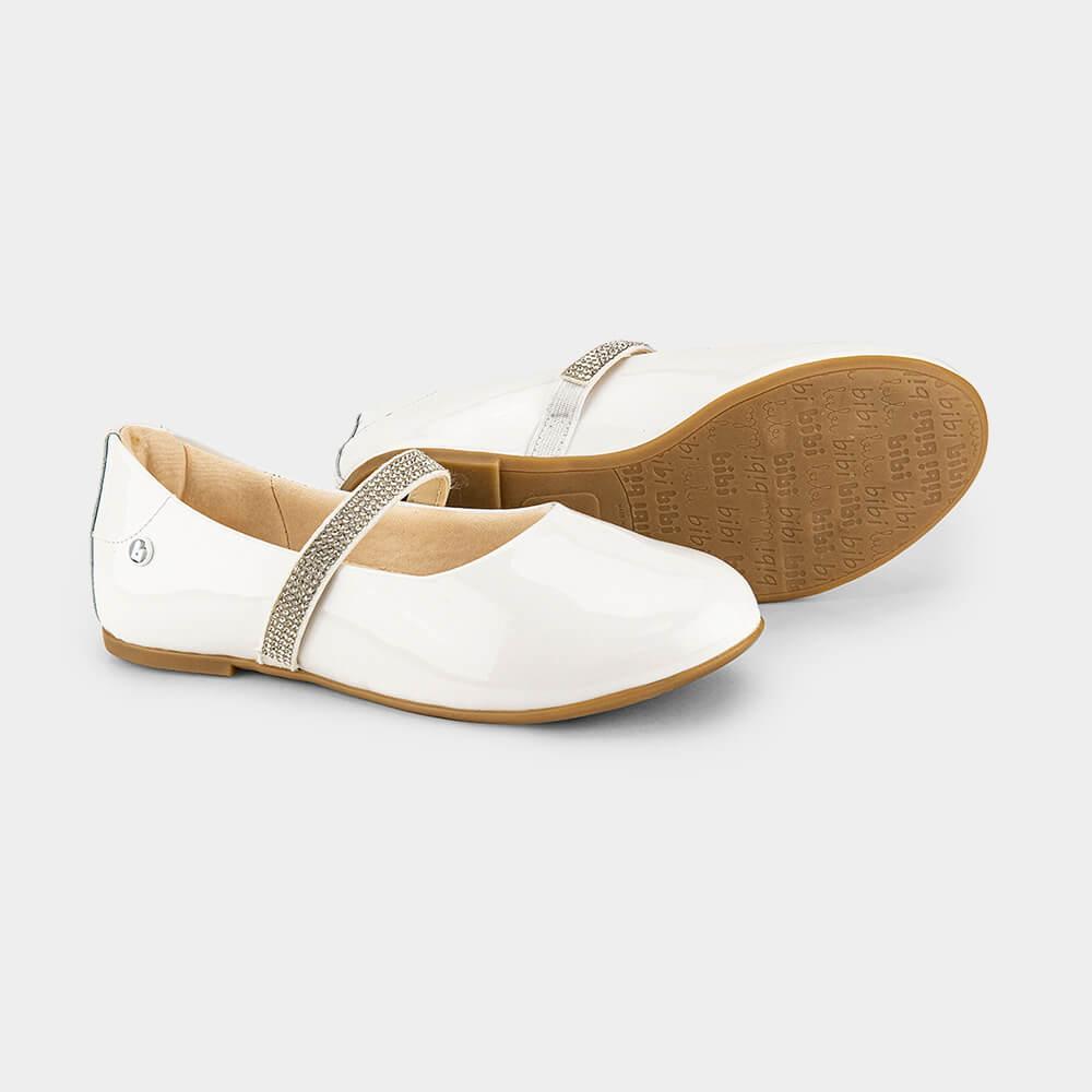 Sapatilha Infantil Bibi Ballerina Basic Branca com Brilho - 4