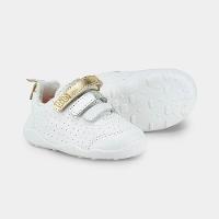 Tênis Infantil Bibi Fisioflex Originals Branco com Dourado - 4
