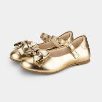 Sapatilha Infantil Bibi Ballerina Basic Dourada com Laço - 2