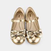 Sapatilha Infantil Bibi Ballerina Basic Dourada com Laço - 3