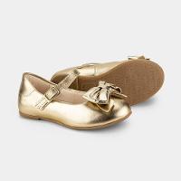 Sapatilha Infantil Bibi Ballerina Basic Dourada com Laço - 4
