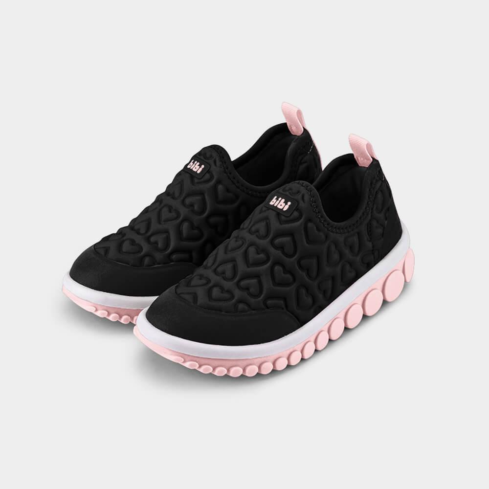 Tênis Infantil Bibi Roller 2.0 Preto com Rosa de Coração 1155289 - 2