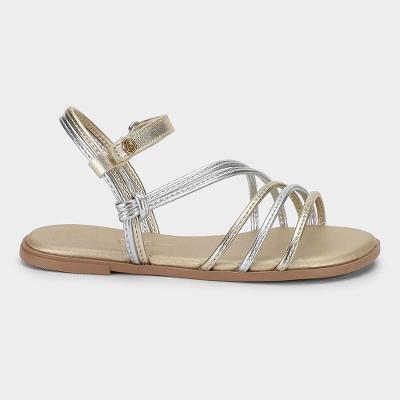 Sandália Infantil Bibi Shine Kids Dourada