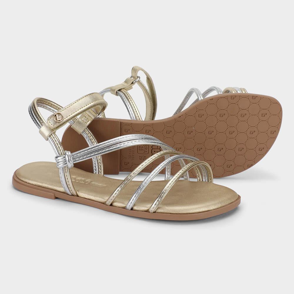 Sandália Infantil Bibi Shine Kids Dourada - 3