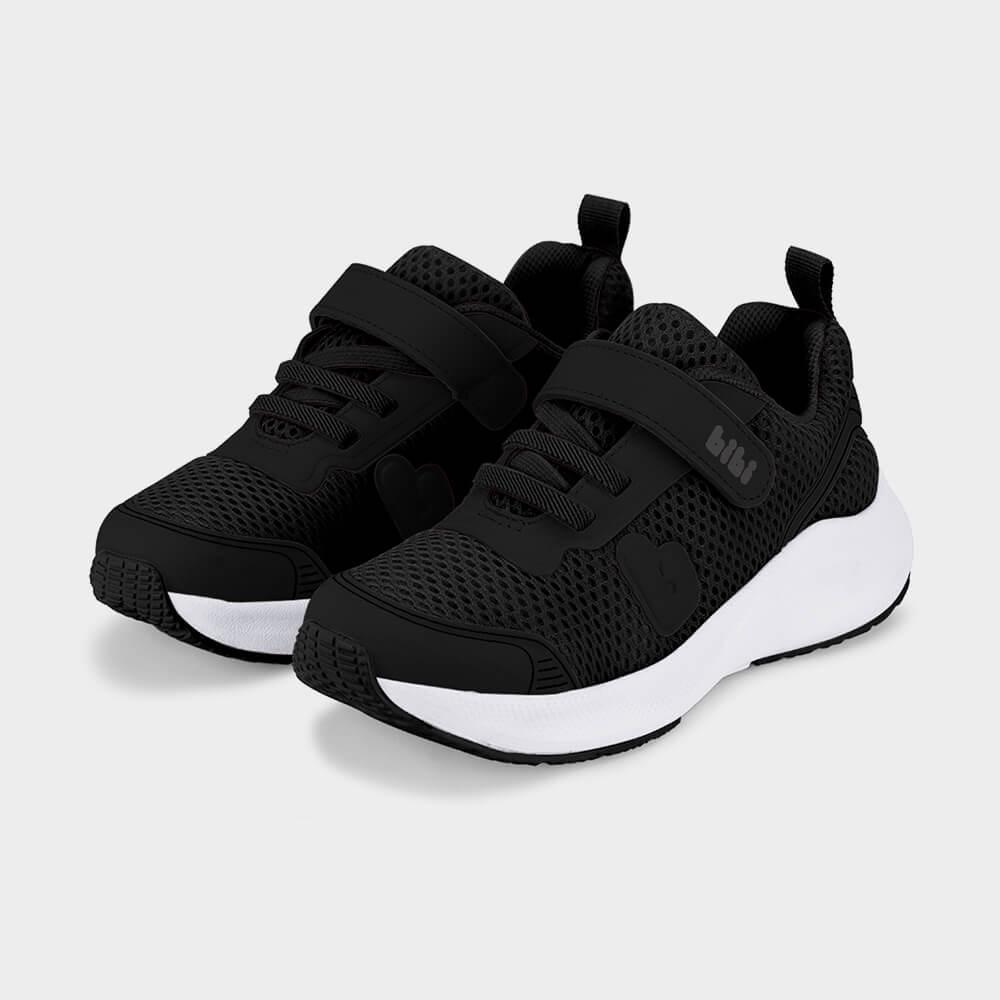 Tênis Infantil Bibi High School Preto com Branco - 2