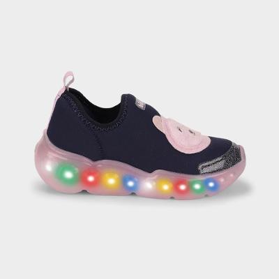 Tênis Infantil Luz Bibi Roller Celebration 3.0 Rosa Urso