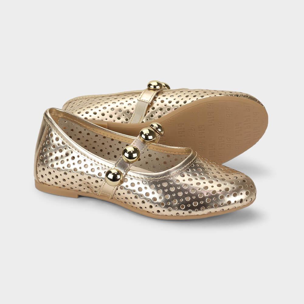 Sapatilha Infantil Bibi Ballerina Basic Dourada - 4