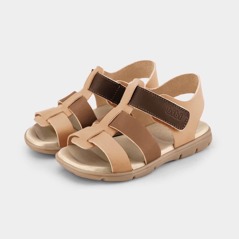 Sandália Infantil Bibi Sandals Kids Bege com Marrom - 2