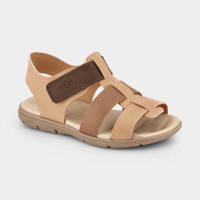 Sandália Infantil Bibi Sandals Kids Bege com Marrom