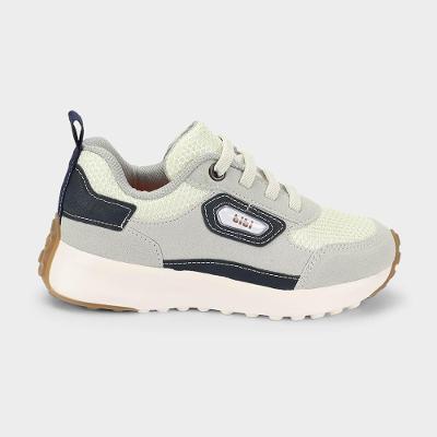 Tênis Infantil Bibi Jogging Cinza com Branco