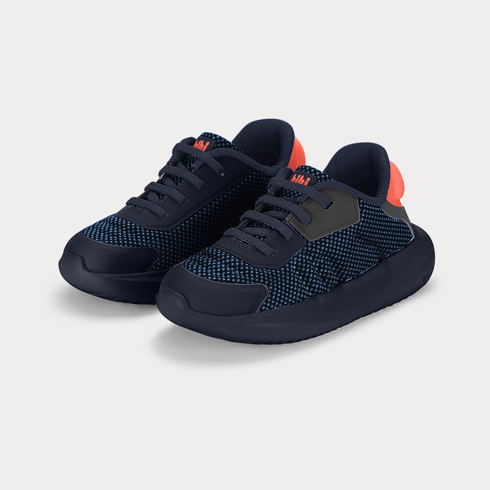 Tênis Infantil Bibi Flash Azul Marinho com Laranja - 2