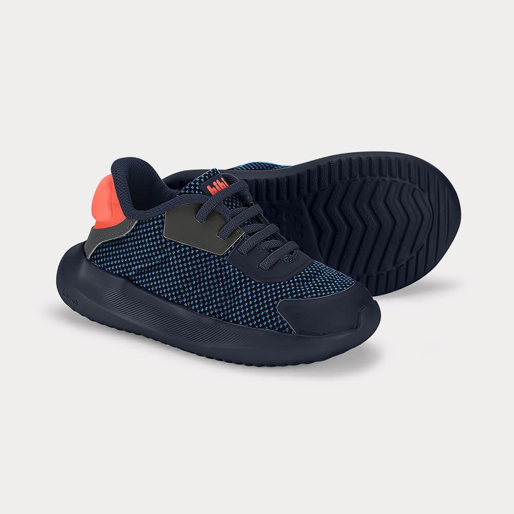 Tênis Infantil Bibi Flash Azul Marinho com Laranja - 4