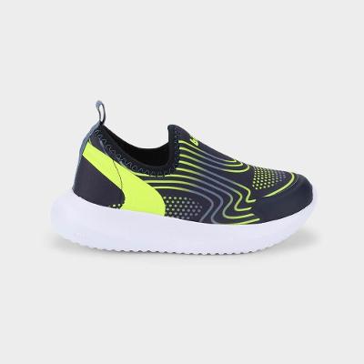 Tênis Infantil Bibi Flash Azul Marinho com Amarelo