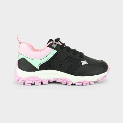 Tênis Infantil Bibi Trail Preto com Lilás
