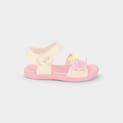 Sandália Infantil Bibi Baby Soft II Rosa de Sorvete