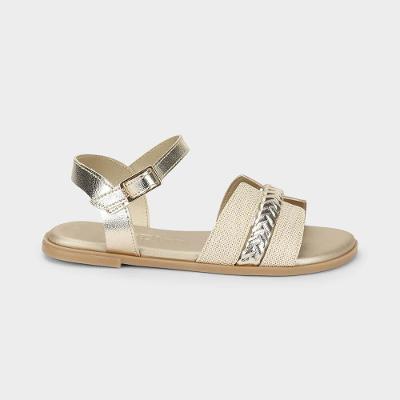 Sandália Infantil Bibi Shine Kids Dourada
