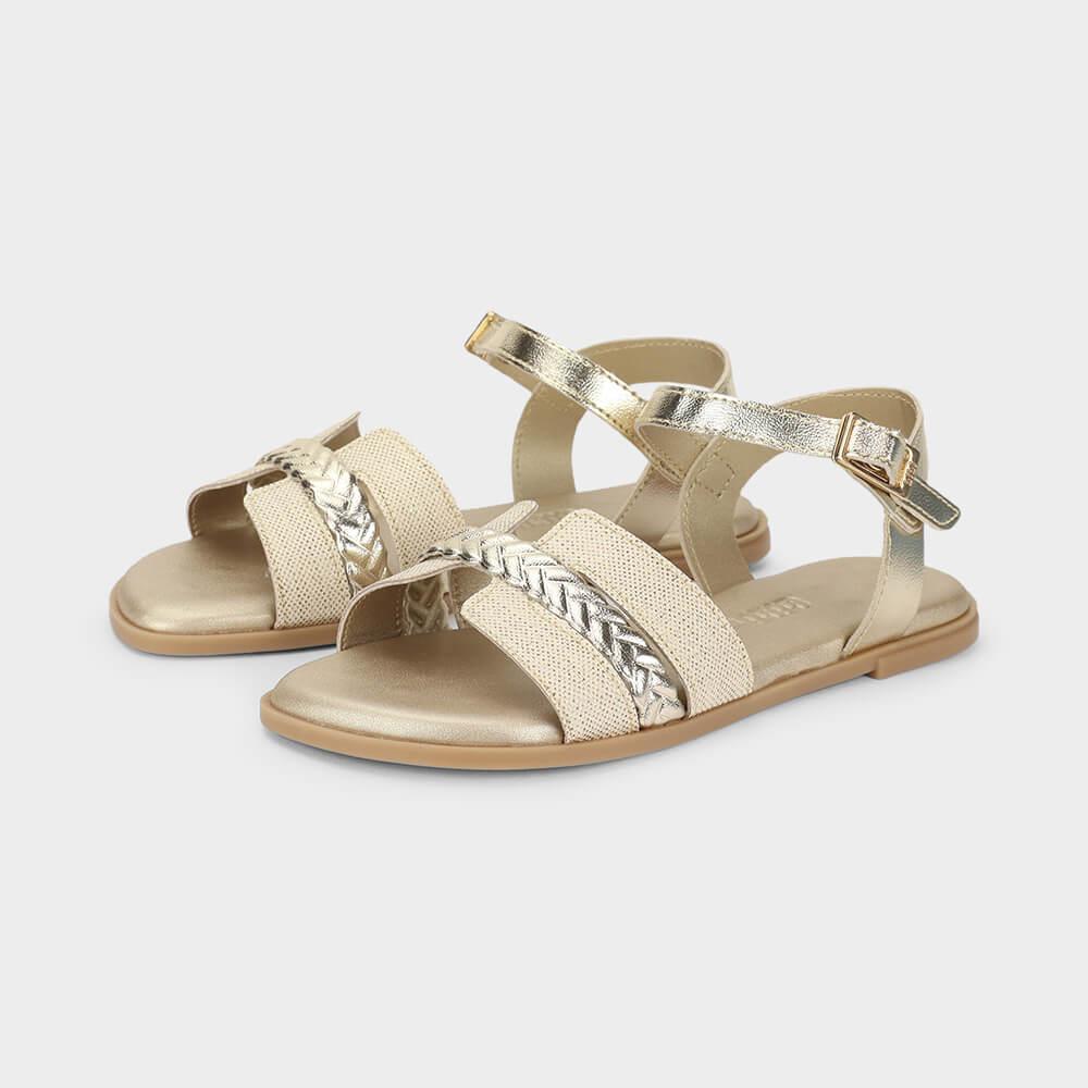 Sandália Infantil Bibi Shine Kids Dourada - 2