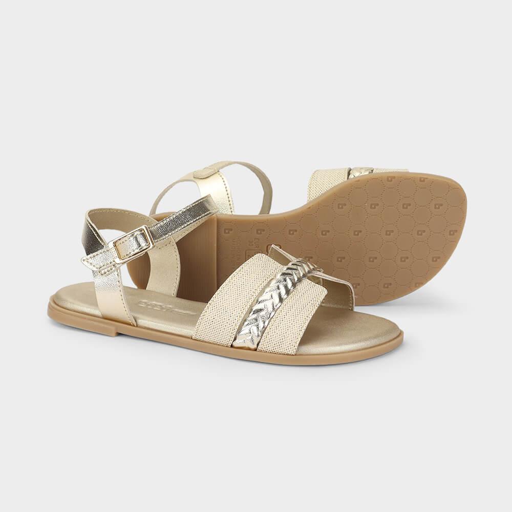 Sandália Infantil Bibi Shine Kids Dourada - 4