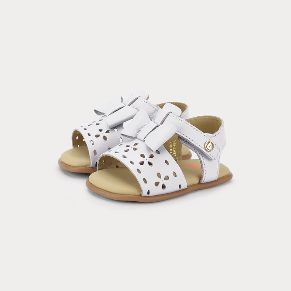 Sandália Infatil Bibi Afeto 3.0 Branca com Laço - 1