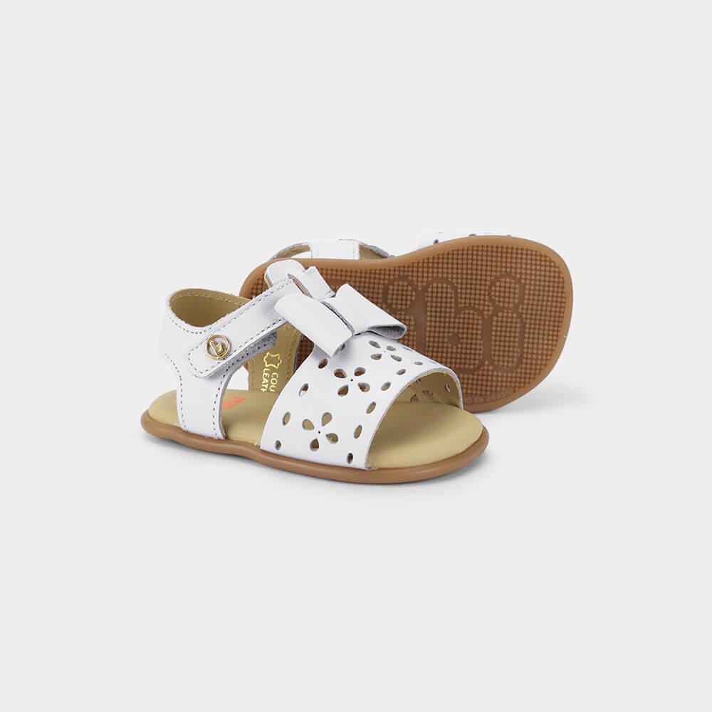 Sandália Infatil Bibi Afeto 3.0 Branca com Laço - 3