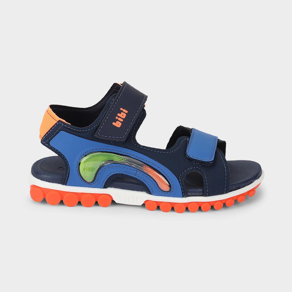 Sandália Infantil Bibi Summer Roller Sport  Azul com Laranja - 1