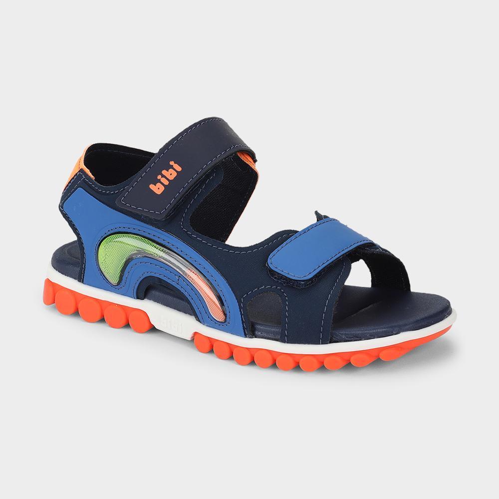 Sandália Infantil Bibi Summer Roller Sport  Azul com Laranja - 3