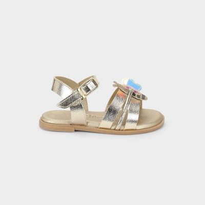 Sandália Infantil Bibi Shine Mini Dourada de Abelha