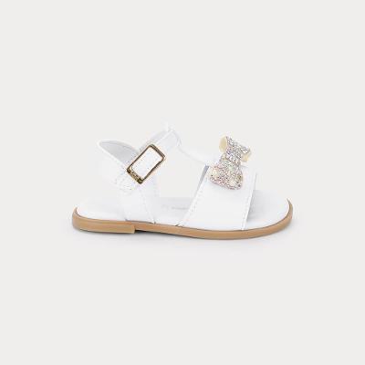 Sandália Infantil Bibi Shine Mini Branca com Laço
