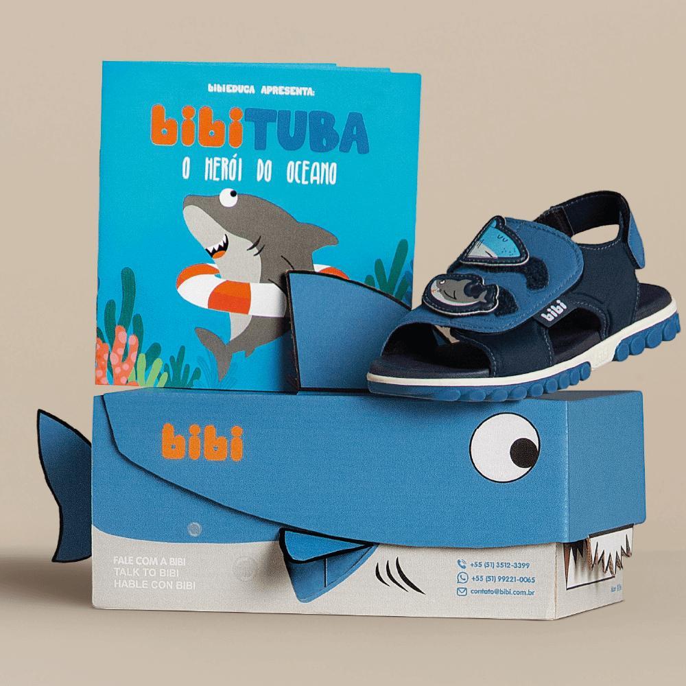 Sandália Infantil Bibi Summer Roller Sport 2.0 Azul de Tubarão - 2